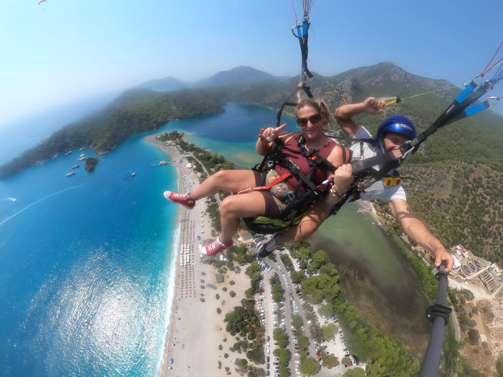 Paragliding over Ölüdeniz in Turkey